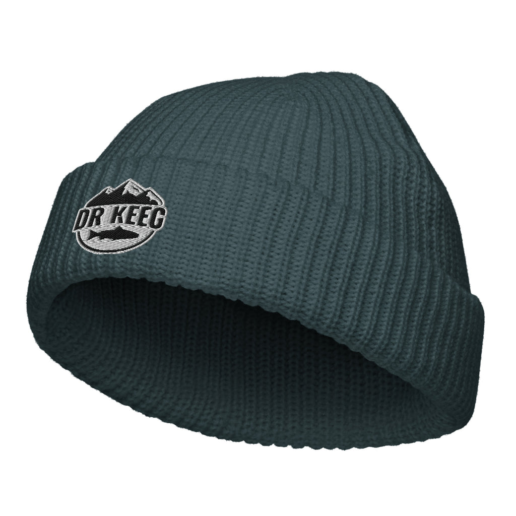 Dr Keeg fisherman beanie, front view