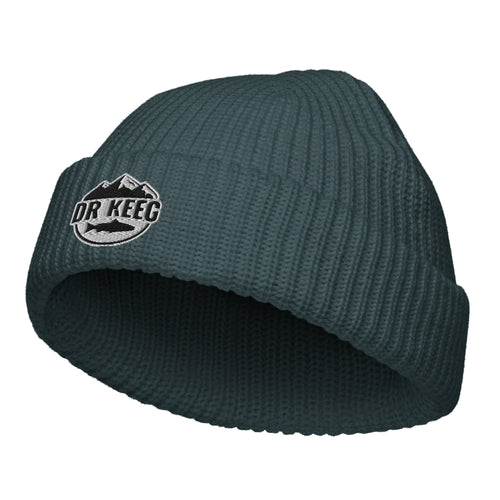 Dr Keeg fisherman beanie, front view