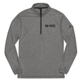 Dr Keeg performance quarter zip pullover in black heather, front view