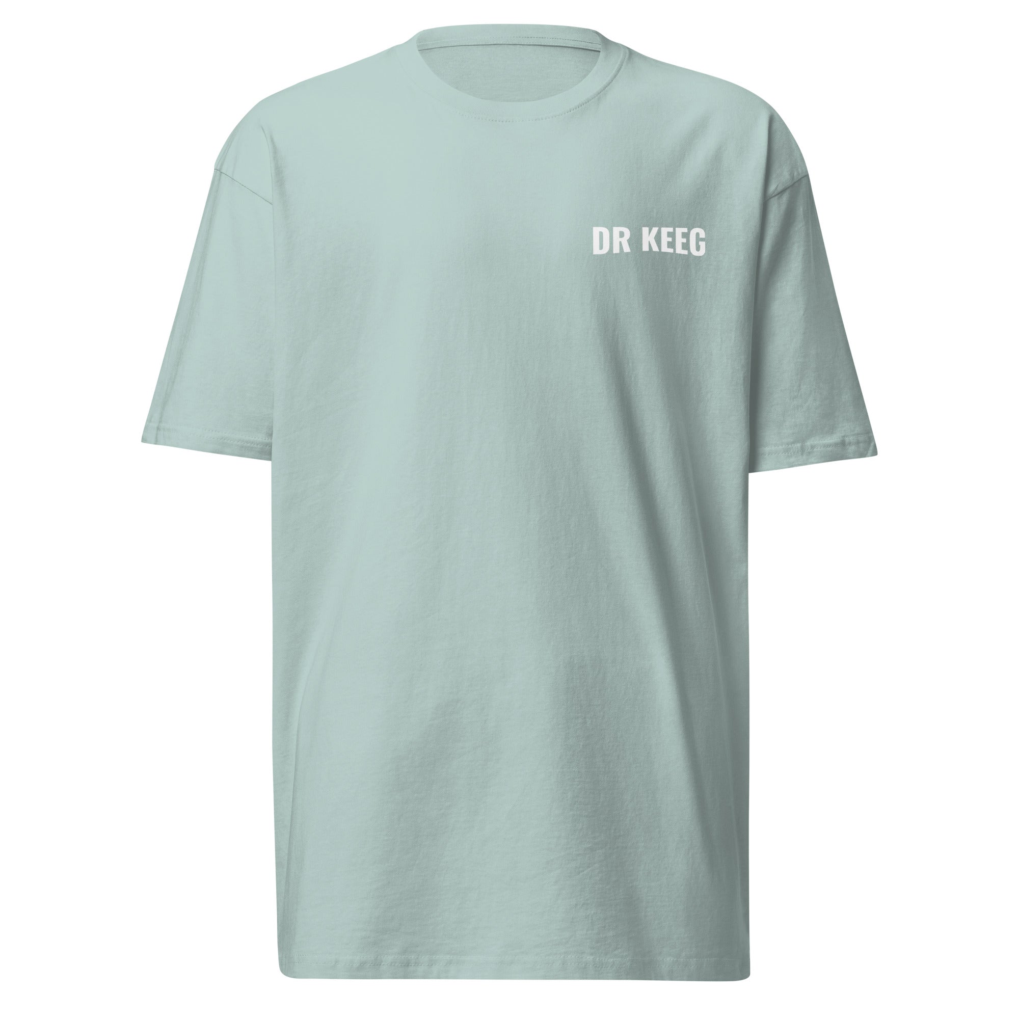Dr Keeg heavyweight tee in agave, front view