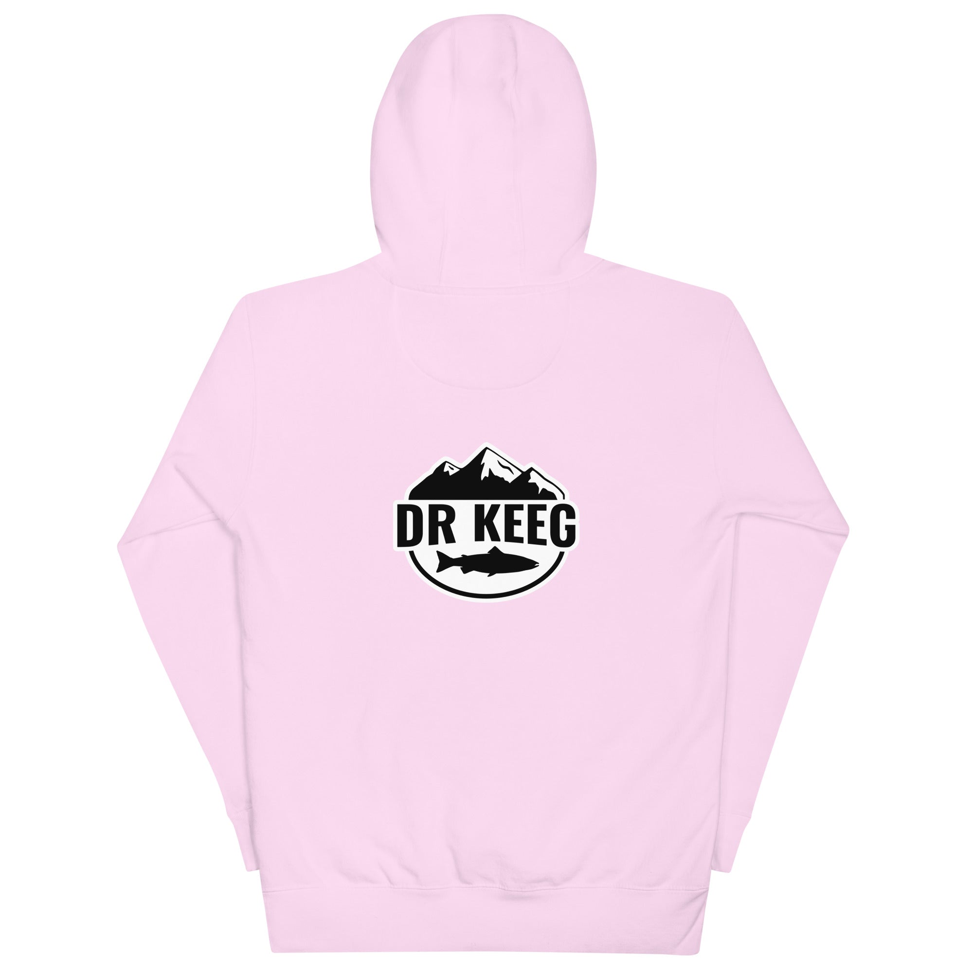 Dr Keeg premium hoodie in lavender, back view