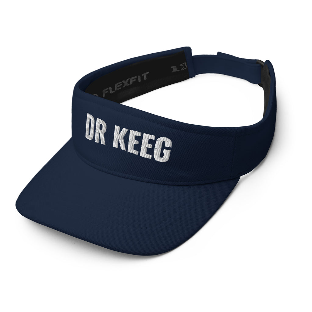 Dr Keeg navy low-profile visor, angled side view
